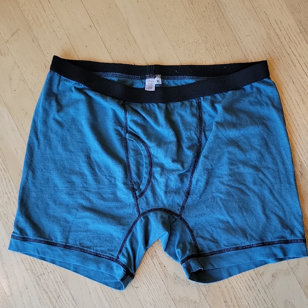 Men's Blue Hemp Boxer Briefs